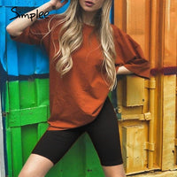 Simplee Casual solid new women's two piece suit including belt solid color home loose sports fashion leisure suit summer 2020